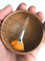 Wooden Mask Mixing Bowl + Mini Brush