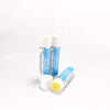 Per Yer Lip - Peppermint Lip Balm. Image shows three lip balms without cap to show balm